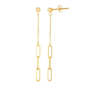 Paper Clip Link Chain Earring